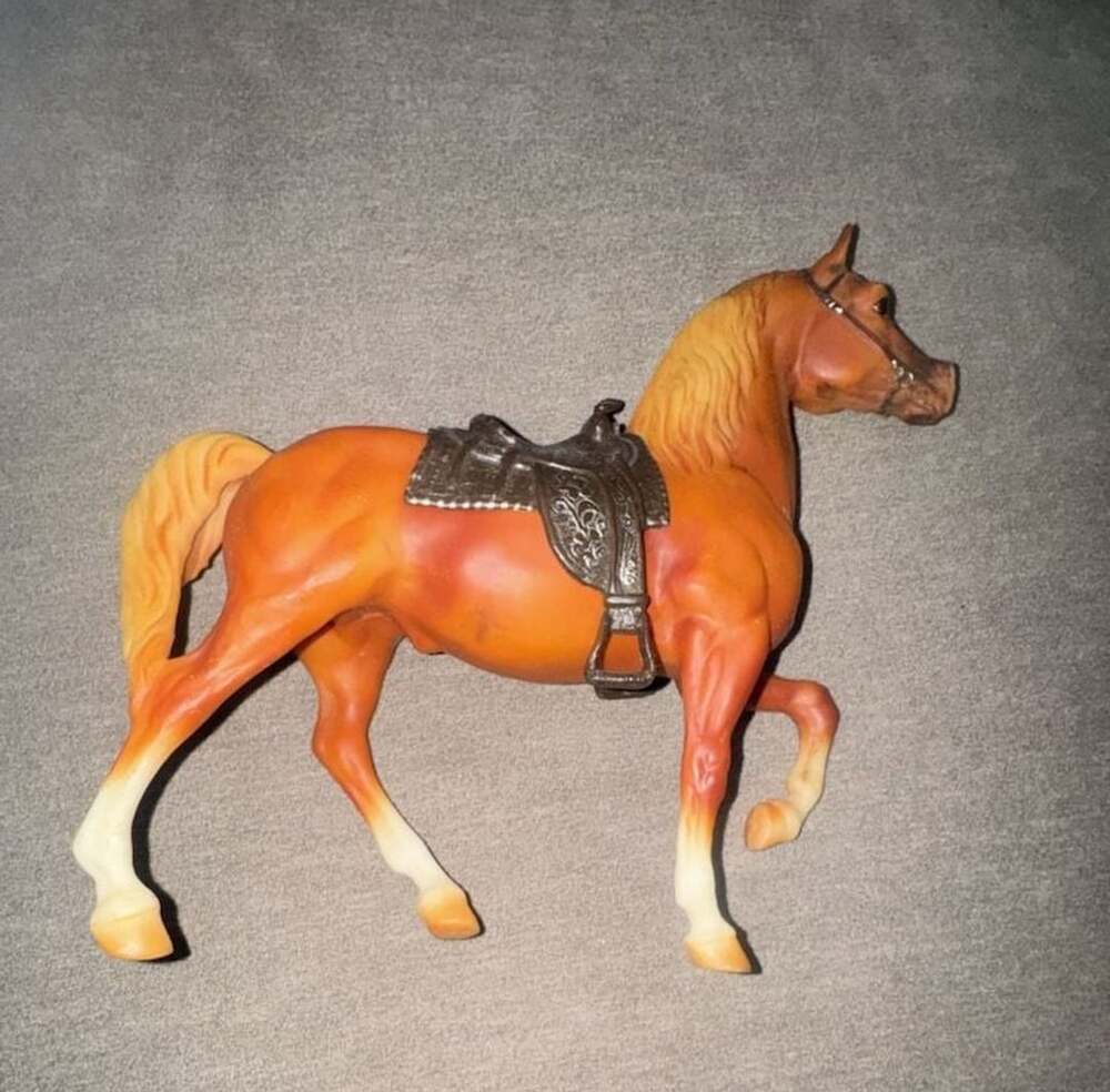 Vintage Breyer Horse Chestnut Model with Saddle and Bridle